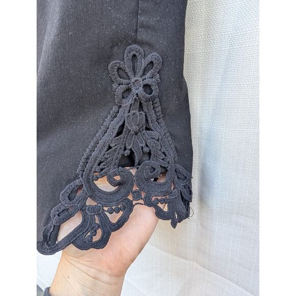 Bella Rose Women’s Mini Skort Skirt Sz‎ 12 Black Lace Sides stretch - Picture 4 of 7